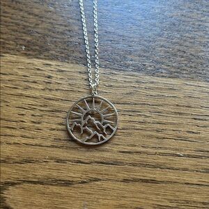 Sterling Mountain Pendant Necklace